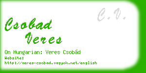csobad veres business card
